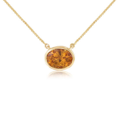 14K Yellow Gold Garnet Neckpiece 14K Yellow Gold Garnet Neckpiece
