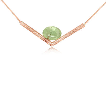 14K Rose Gold Mint Garnet Neckpiece 14K Rose Gold Mint Garnet Neckpiece