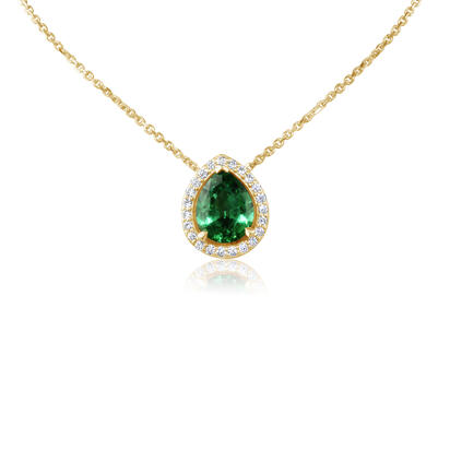 14K Yellow Gold Tsavorite/Diamond Neckpiece 14K Yellow Gold Tsavorite/Diamond Neckpiece