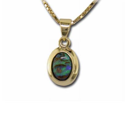 14K Yellow Gold Boulder Opal with Bezel Pendant 14K Yellow Gold Boulder Opal with Bezel Pendant