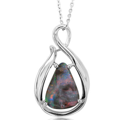 Sterling Silver Australian Boulder Opal Pendant Sterling Silver Australian Boulder Opal Pendant