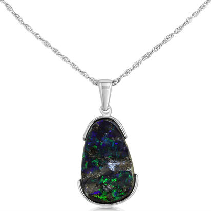 Sterling Silver Australian Boulder Opal Pendant Sterling Silver Australian Boulder Opal Pendant
