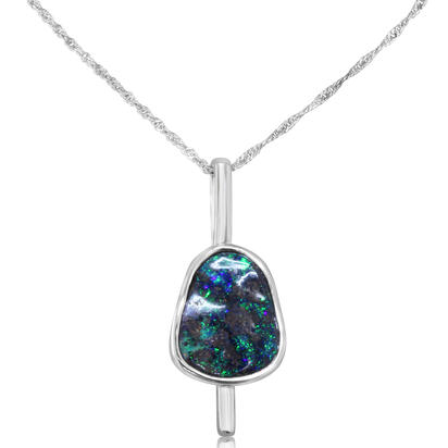 Sterling Silver Australian Boulder Opal Pendant Sterling Silver Australian Boulder Opal Pendant
