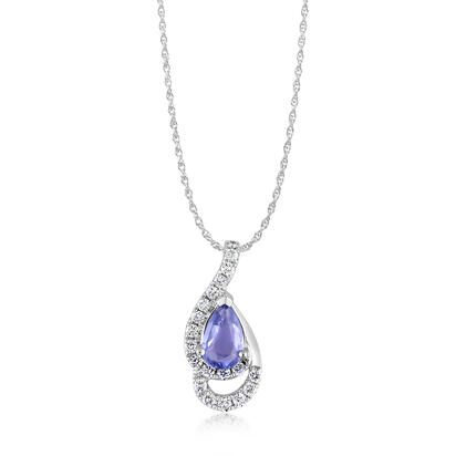 14K White Gold Peacock Tanzanite/Diamond Pendant 14K White Gold Peacock Tanzanite/Diamond Pendant