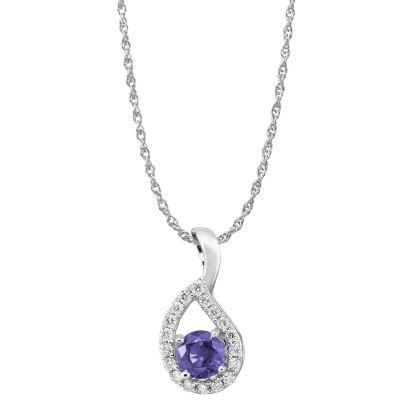 14K White Gold Tanzanite/Diamond Pendant 14K White Gold Tanzanite/Diamond Pendant