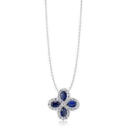 14K Yellow Gold Sapphire/Diamond Pendant 14K Yellow Gold Sapphire/Diamond Pendant