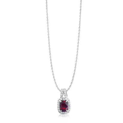 14K Yellow Gold Mozambique Ruby/Diamond Pendant 14K Yellow Gold Mozambique Ruby/Diamond Pendant