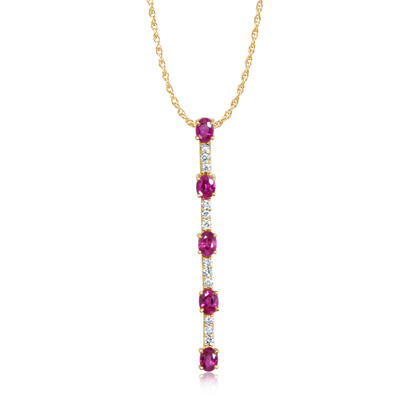 14K Yellow Gold Ruby/Diamond Pendant 14K Yellow Gold Ruby/Diamond Pendant