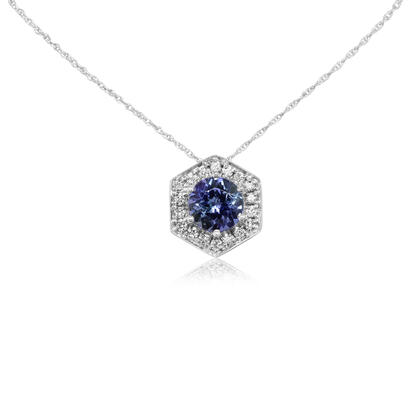 14K White Gold Peacock Tanzanite/Diamond Pendant 14K White Gold Peacock Tanzanite/Diamond Pendant