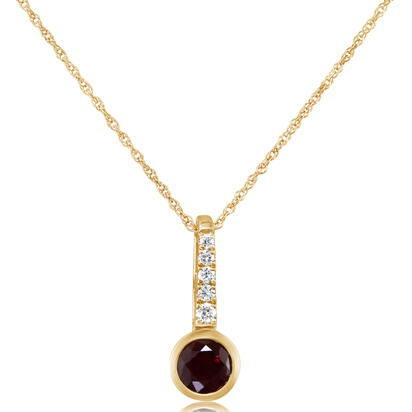 14K Yellow Gold Ruby/Diamond Pendant 14K Yellow Gold Ruby/Diamond Pendant