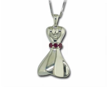 Sterling Silver Ruby Dress Pendant Sterling Silver Ruby Dress Pendant