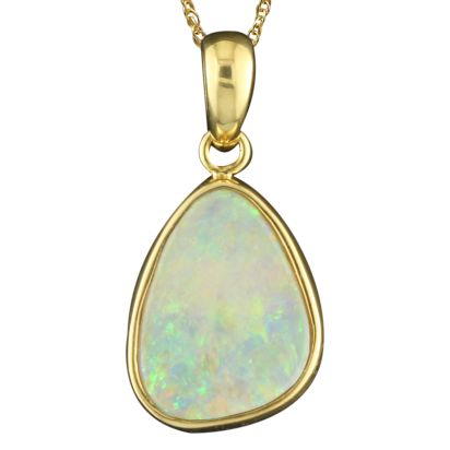 14K Yellow Gold Australian Opal Pendant 14K Yellow Gold Australian Opal Pendant