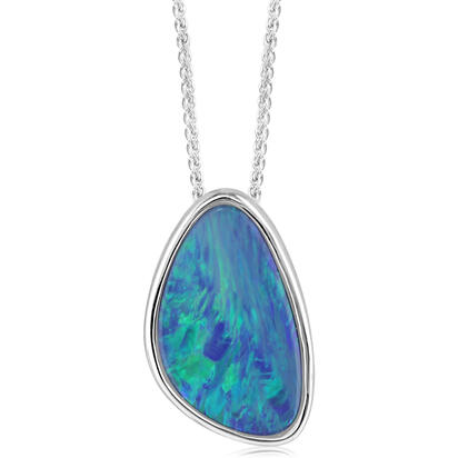 Sterling Silver Australian Opal Doublet Pendant Sterling Silver Australian Opal Doublet Pendant