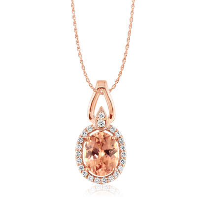 14K Rose Gold Lotus Garnet/Diamond Pendant 14K Rose Gold Lotus Garnet/Diamond Pendant