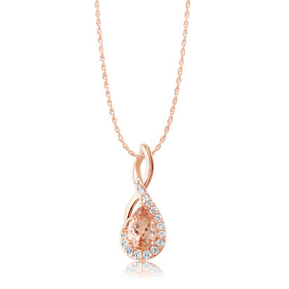 14K Rose Gold Semi-Mount/Diamond Pendant 14K Rose Gold Semi-Mount/Diamond Pendant