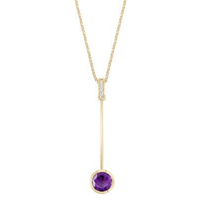 14K Yellow Gold Rhodolite Garnet/Diamond Pendant 14K Yellow Gold Rhodolite Garnet/Diamond Pendant