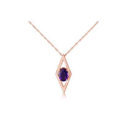 14K Rose Gold Amethyst Pendant 14K Rose Gold Amethyst Pendant