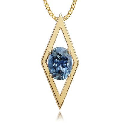 14K Yellow Gold Montana Sapphire Pendant 14K Yellow Gold Montana Sapphire Pendant