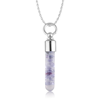 Sterling Silver Yogo Vial Pendant with Chain Sterling Silver Yogo Vial Pendant with Chain