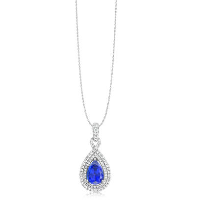 18K White Gold Tanzanite/Diamond Pendant 18K White Gold Tanzanite/Diamond Pendant