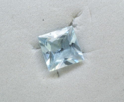 5mm Square Bufftop Aquamarine (1.15 ct) 5mm Square Bufftop Aquamarine (1.15 ct)