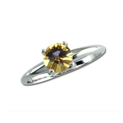 14K White Gold Checkerboard Citrine Martini Ring 14K White Gold Checkerboard Citrine Martini Ring