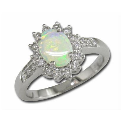 14K White Gold Rubellite/Diamond Ring 14K White Gold Rubellite/Diamond Ring
