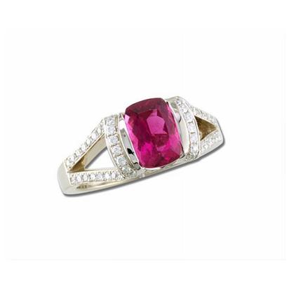 18K White Gold Raspberry Tourmaline(Rubellite)/Diamond Ring 18K White Gold Raspberry Tourmaline(Rubellite)/Diamond Ring