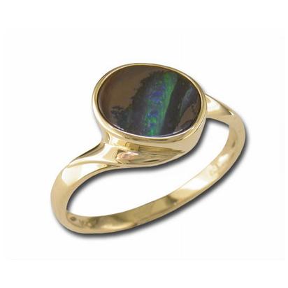 14K Yellow Gold Boulder Opal Ring 14K Yellow Gold Boulder Opal Ring