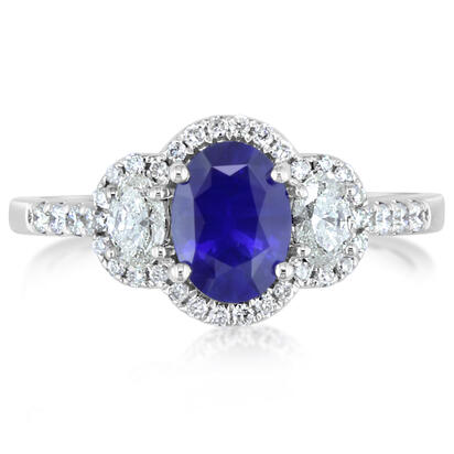 14K White Gold Sapphire/Diamond Wedding Ring 14K White Gold Sapphire/Diamond Wedding Ring