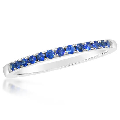 14K White Gold Sapphire Wedding Band 14K White Gold Sapphire Wedding Band