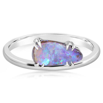 Sterling Silver Australian Boulder Opal Ring Sterling Silver Australian Boulder Opal Ring