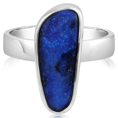Sterling Silver Australian Boulder Opal Ring Sterling Silver Australian Boulder Opal Ring