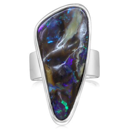 Sterling Silver Australian Boulder Opal Ring Sterling Silver Australian Boulder Opal Ring