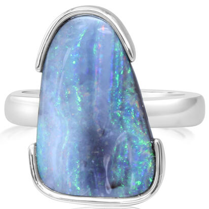 Silver Australian Boulder Opal Ring Silver Australian Boulder Opal Ring