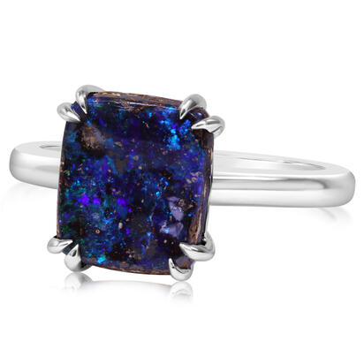 Sterling Silver Australian Boulder Opal Ring Sterling Silver Australian Boulder Opal Ring