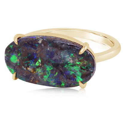 14K Yellow Gold Australian Boulder Opal Ring 14K Yellow Gold Australian Boulder Opal Ring