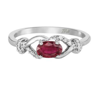 14K White Gold Mozambique Ruby/Diamond Ring 14K White Gold Mozambique Ruby/Diamond Ring
