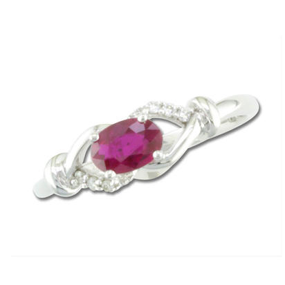 14K White Gold Mozambique Ruby/Diamond Ring 14K White Gold Mozambique Ruby/Diamond Ring