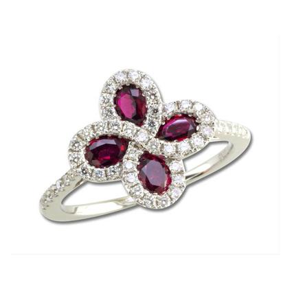 14K White Gold Madagascar Ruby/Diamond Ring 14K White Gold Madagascar Ruby/Diamond Ring