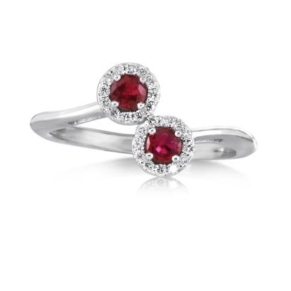 14K White Gold Blue Sapphire/Diamond Ring (3mm Round) 14K White Gold Blue Sapphire/Diamond Ring (3mm Round)