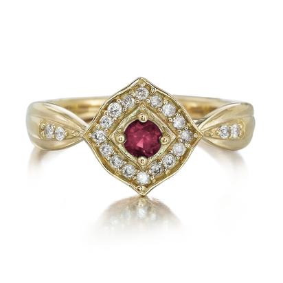 14K Yellow Gold Ruby/Diamond Ring 14K Yellow Gold Ruby/Diamond Ring