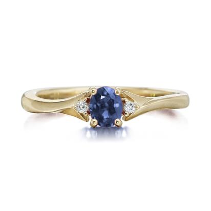 14K Yellow Gold Sapphire/Diamond Ring 14K Yellow Gold Sapphire/Diamond Ring