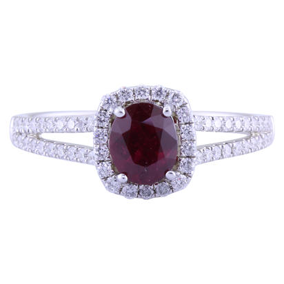 14K White Gold Ruby/Diamond Ring 14K White Gold Ruby/Diamond Ring