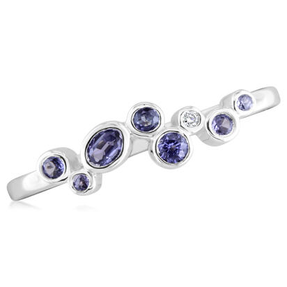 14K White Gold Yogo Sapphire/Diamond Ring 14K White Gold Yogo Sapphire/Diamond Ring