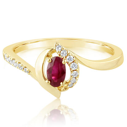 14K Yellow Gold Ruby/Diamond Ring 14K Yellow Gold Ruby/Diamond Ring