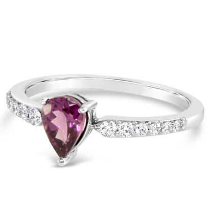 14K White Gold Purple Garnet/Diamond Ring 14K White Gold Purple Garnet/Diamond Ring