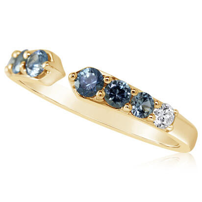 14K Yellow Gold Montana Sapphire/Diamond Ring 14K Yellow Gold Montana Sapphire/Diamond Ring