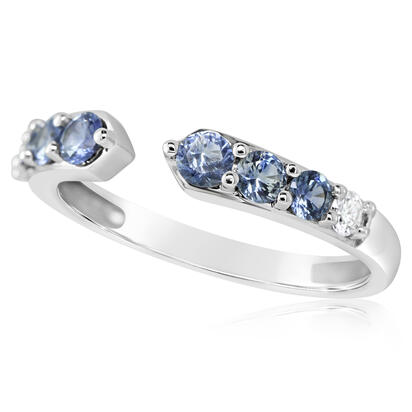 14K White Gold Montana Sapphire/Diamond Ring 14K White Gold Montana Sapphire/Diamond Ring