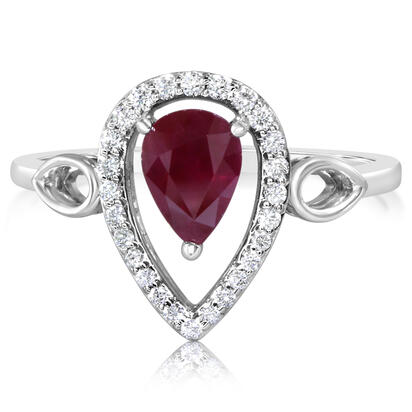 14K White Gold Ruby/Diamond Ring 14K White Gold Ruby/Diamond Ring